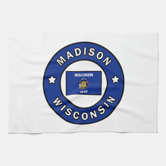 Madison Wisconsin Geschirrtuch (Horizontal)