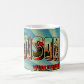 Madison Wisconsin Greeting Postcard Kaffeetasse (VorderseiteRechts)