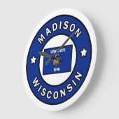 Madison Wisconsin Große Wanduhr (Winkel)