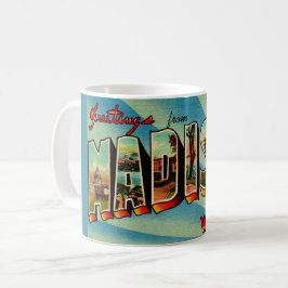 Madison Wisconsin Grußpostkarte Kaffeetasse