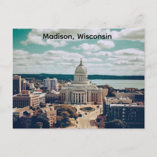Madison, Wisconsin, Hauptstadt Postkarte (Vorderseite)