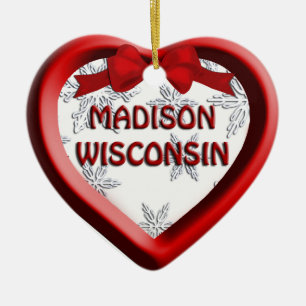 Madison Wisconsin Herz - Weihnachtsschmuck