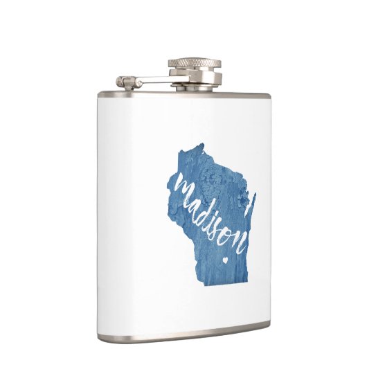 Madison, Wisconsin Holzkörner Flachmann (Rechts)