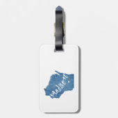 Madison, Wisconsin Holzkörner Gepäckanhänger (Rückseite vertikal)