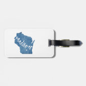 Madison, Wisconsin Holzkörner Gepäckanhänger (Rückseite horizontal)