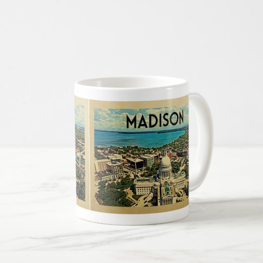 Madison Wisconsin Kaffeetasse (VorderseiteRechts)