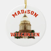 Madison, Wisconsin Keramik Ornament (Vorne)