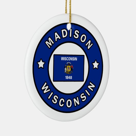 Madison Wisconsin Keramik Ornament (Rechts)
