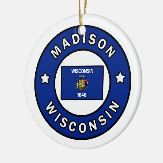 Madison Wisconsin Keramik Ornament (Links)