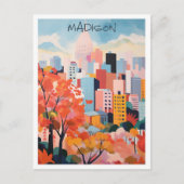 Madison Wisconsin Kunst Reise Postkarte (Vorderseite)