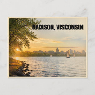 Madison Wisconsin Lake Mendota Postkarte