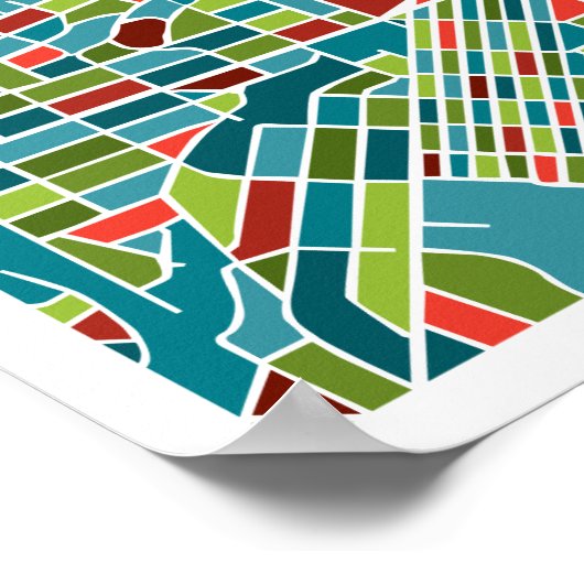 Madison, Wisconsin Map Poster (Ecke)
