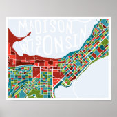 Madison, Wisconsin Map Poster (Vorne)
