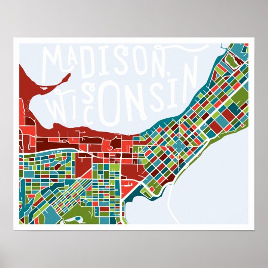 Madison, Wisconsin Map Poster (Vorne)