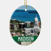 Madison Wisconsin Memento Foto Keramik Ornament (Rechts)
