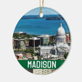 Madison Wisconsin Memento Foto Keramik Ornament (Links)