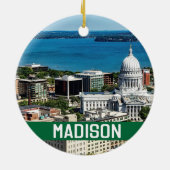 Madison Wisconsin Memento Foto Keramik Ornament (Hinten)