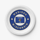 Madison Wisconsin Pappteller (Vorderseite)