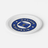 Madison Wisconsin Pappteller (Schrägansicht)