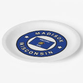 Madison Wisconsin Pappteller (Schrägansicht)