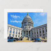 Madison, Wisconsin Postcard Die Hauptstadt Postkarte (Vorne/Hinten)