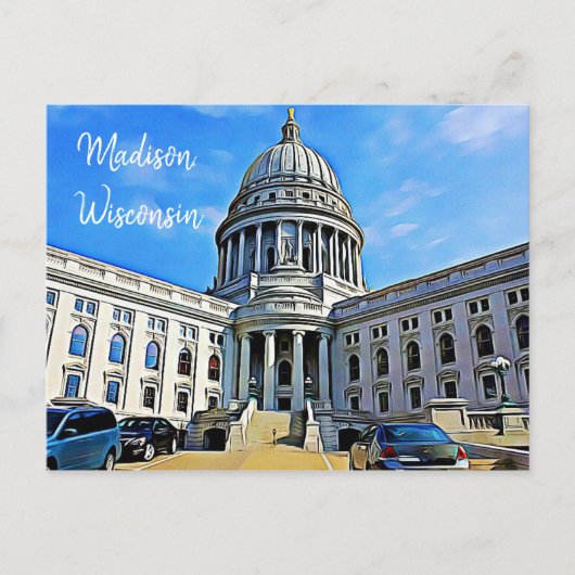 Madison, Wisconsin Postcard Die Hauptstadt Postkarte (Vorderseite)