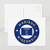 Madison Wisconsin Postkarte (Vorne/Hinten)