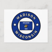 Madison Wisconsin Postkarte (Vorderseite)