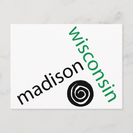 Madison Wisconsin Postkarte (Vorderseite)