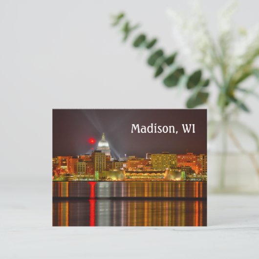 Madison, Wisconsin Postkarte (Stehend Vorderseite)