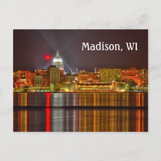 Madison, Wisconsin Postkarte (Vorderseite)