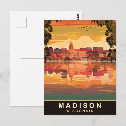 Madison, Wisconsin Postkarte (Vorne/Hinten)