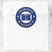 Madison Wisconsin Quadratischer Aufkleber (Tasche)