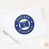 Madison Wisconsin Runder Aufkleber (Umschlag)