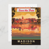 Madison, Wisconsin Save The Date (Vorne/Hinten)