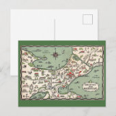 Madison Wisconsin Seen Karte (Vorne/Hinten)