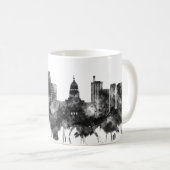 Madison Wisconsin Skyline BW Kaffeetasse (VorderseiteRechts)