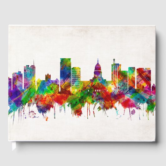 Madison Wisconsin Skyline Gästebuch (Vorderseite)