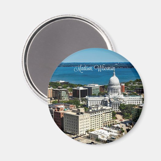 Madison, Wisconsin Skyline Magnet (Vorderseite/Rückseite)