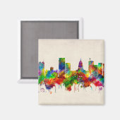 Madison Wisconsin Skyline Magnet (Vorderseite/Rückseite)