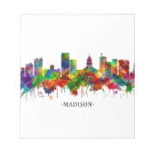 Madison Wisconsin Skyline Notizblock (Vorderseite)