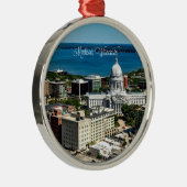 Madison, Wisconsin Skyline Ornament Aus Metall (Rechts)