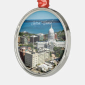 Madison, Wisconsin Skyline Ornament Aus Metall (Links)