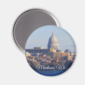 Madison, Wisconsin Souvenir Keepake Magnet (Vorderseite/Rückseite)