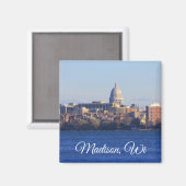 Madison, Wisconsin Souvenir Keepake Magnet (Vorderseite/Rückseite)