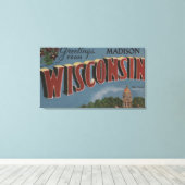Madison, Wisconsin (Staat Hauptstadt/Blume) Leinwanddruck (Insitu (Holzboden))