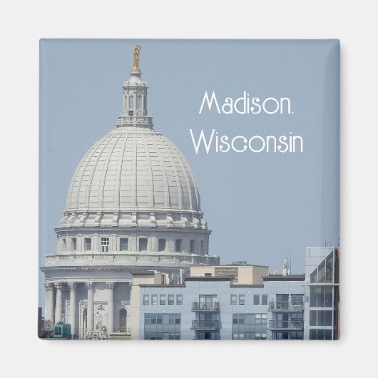 Madison, Wisconsin Staat Hauptstadt Magnet (Vorne)
