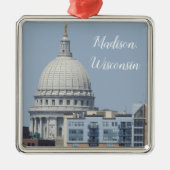 Madison, Wisconsin Staat Hauptstadt Ornament Aus Metall (Vorne)