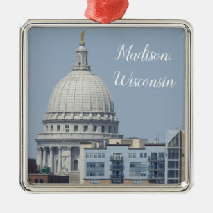 Madison, Wisconsin Staat Hauptstadt Ornament Aus Metall