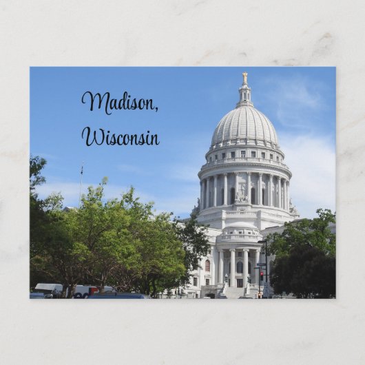 Madison, Wisconsin Staat Hauptstadt Postkarte (Vorderseite)